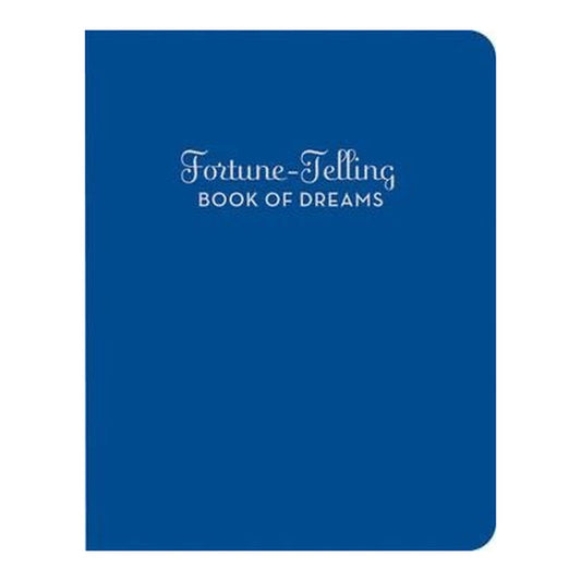 Fortune-Telling Book of Dreams with a plain blue cover and silver title lettering