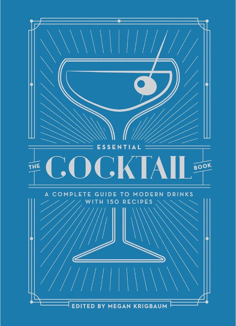 Close-up of The Essential Cocktail Book cover, a complete guide to modern drinks with 150 recipes