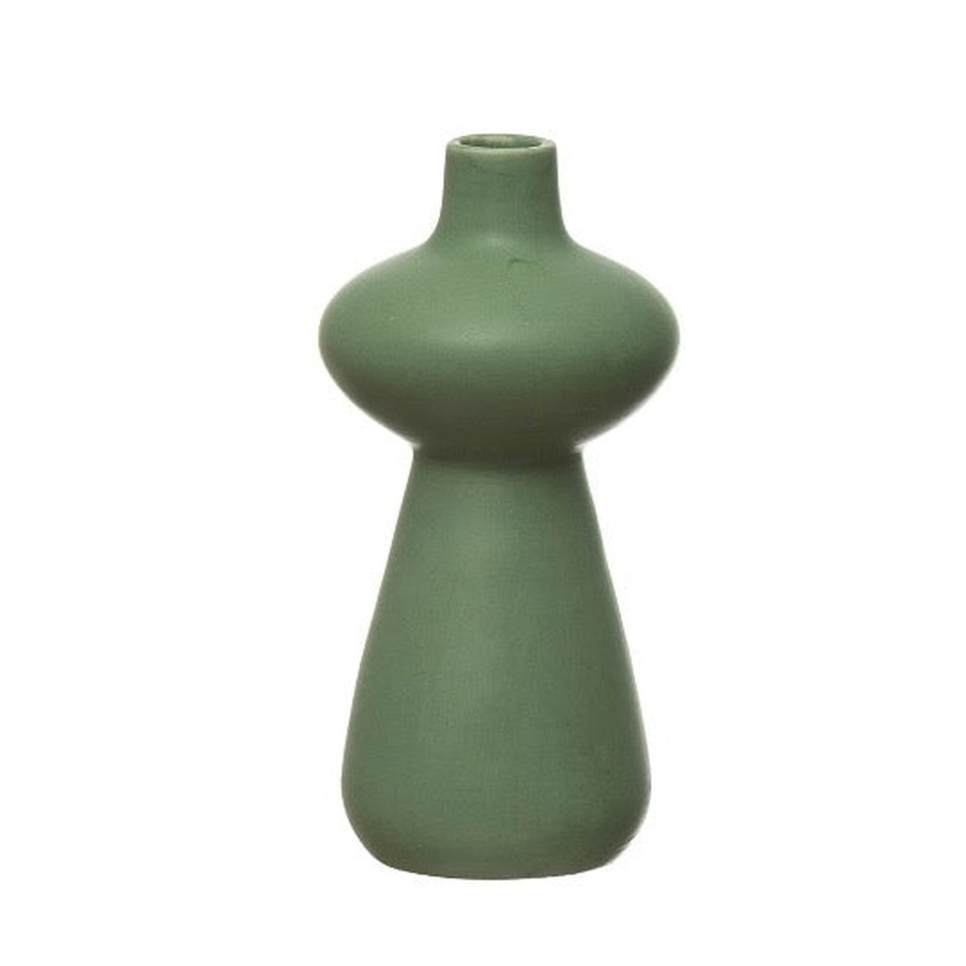 Fern Budvase in the Flared shape, sage green stoneware