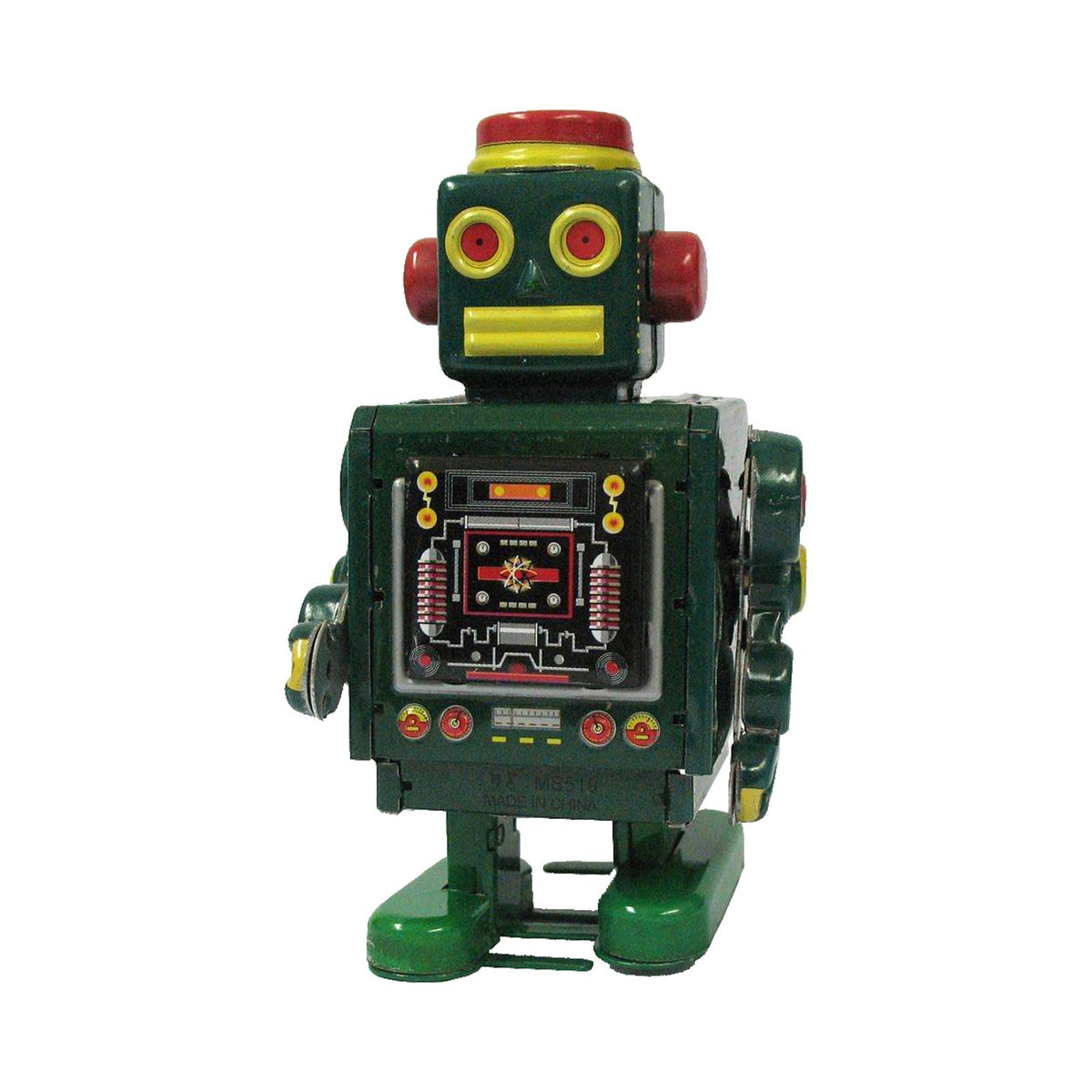 Green wind-up tin robot