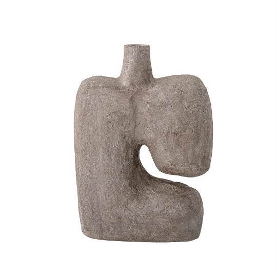 abstract vase in distressed grey