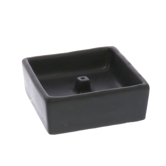 Square incense holder in black