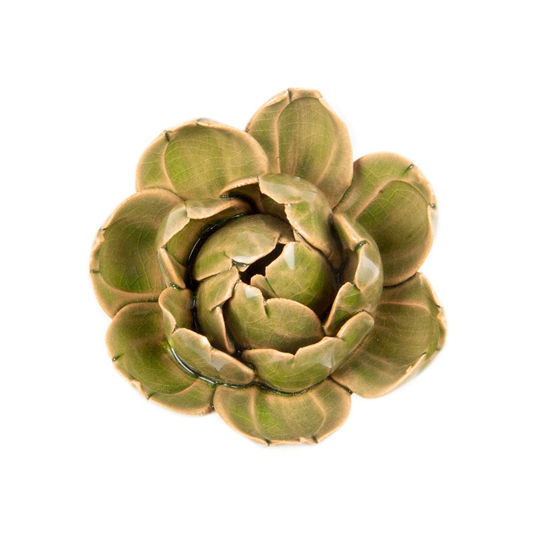 Ceramic green peony
