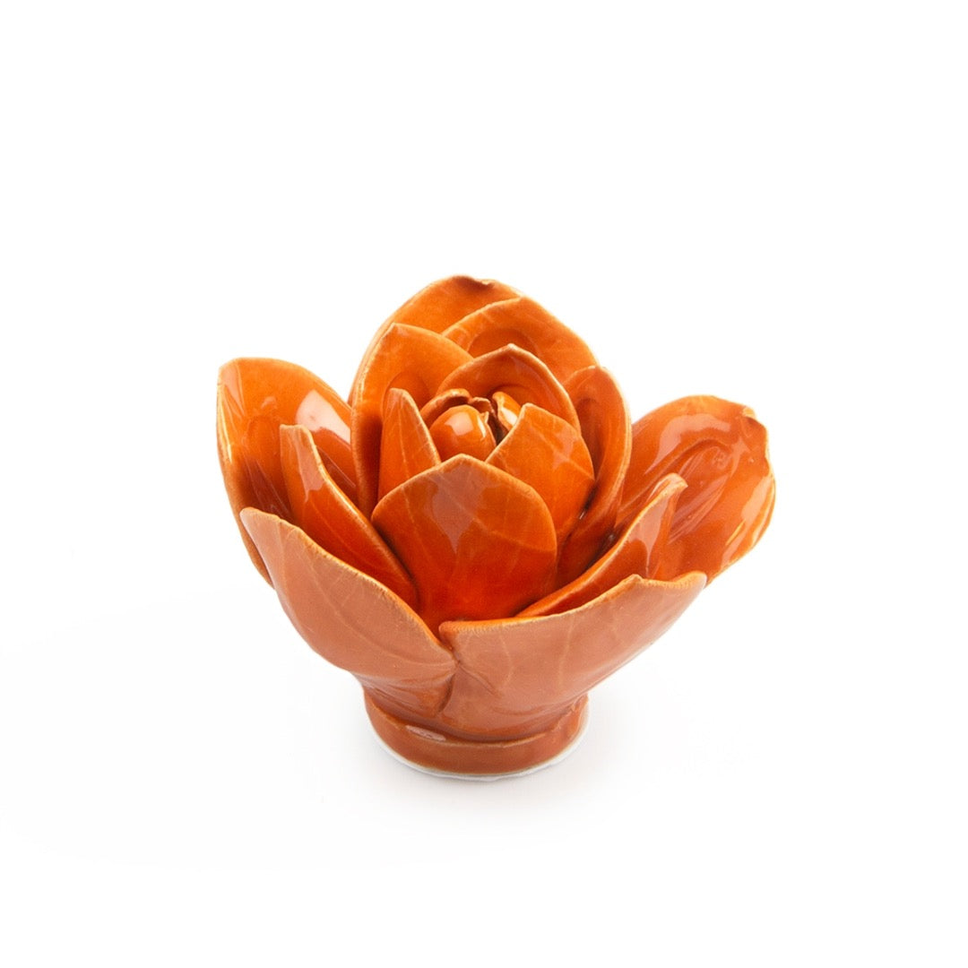 Ceramic orange peony