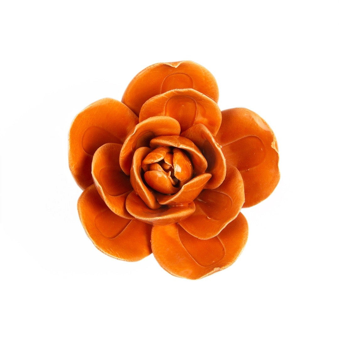 ceramic orange peony