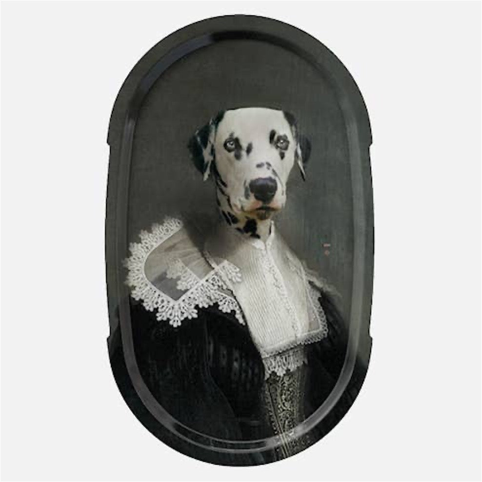 Mural art portrait of dog.
