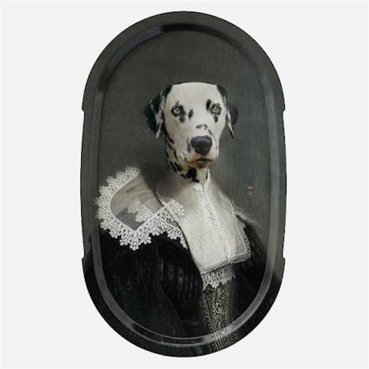 Mural art portrait of dog.