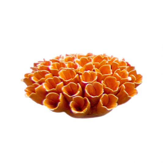 Ceramic sea polyp large orange 