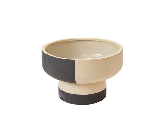 Black and white bowl